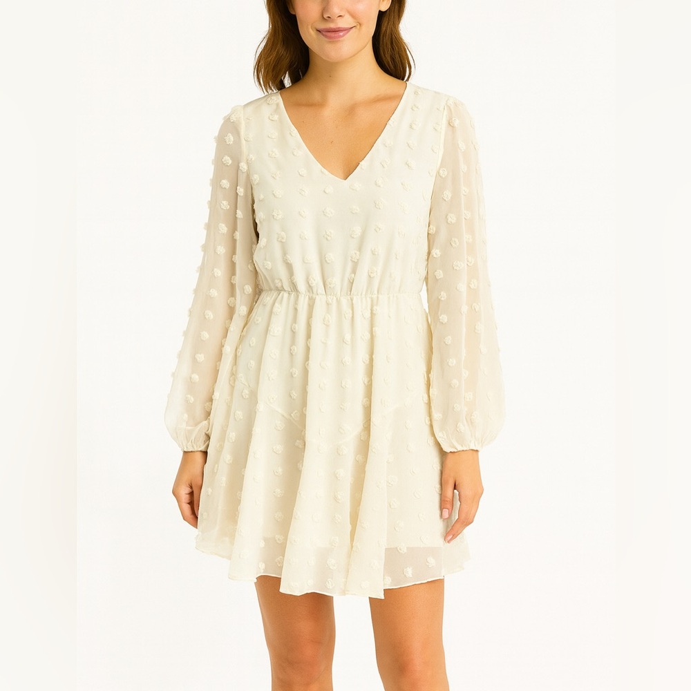 Boutique Brand Size Medium Off-White Bohemian Style Dress